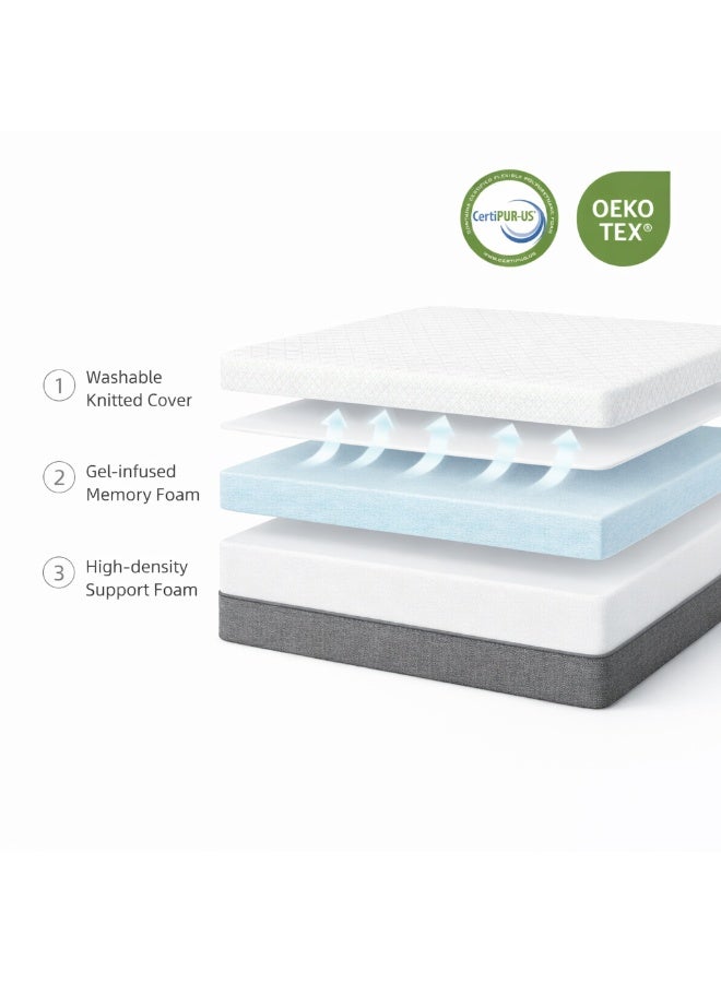 Rexal Home Twin Mattress Gel Memory Foam 20 cm – Cooling Comfort, Pressure Relief, 120 × 200 cm - Image 5